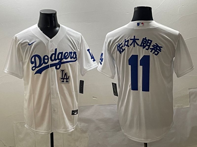 Men Los Angeles Dodgers 11 R.Sasaki White Game Nike 2025 MLB Jersey style 42511